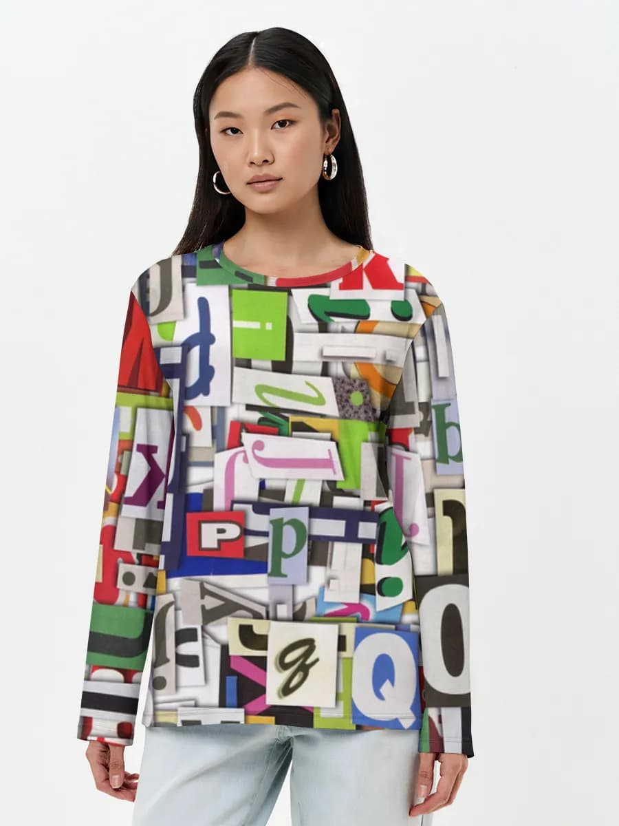 Women's long sleeve shirt. Cotton
