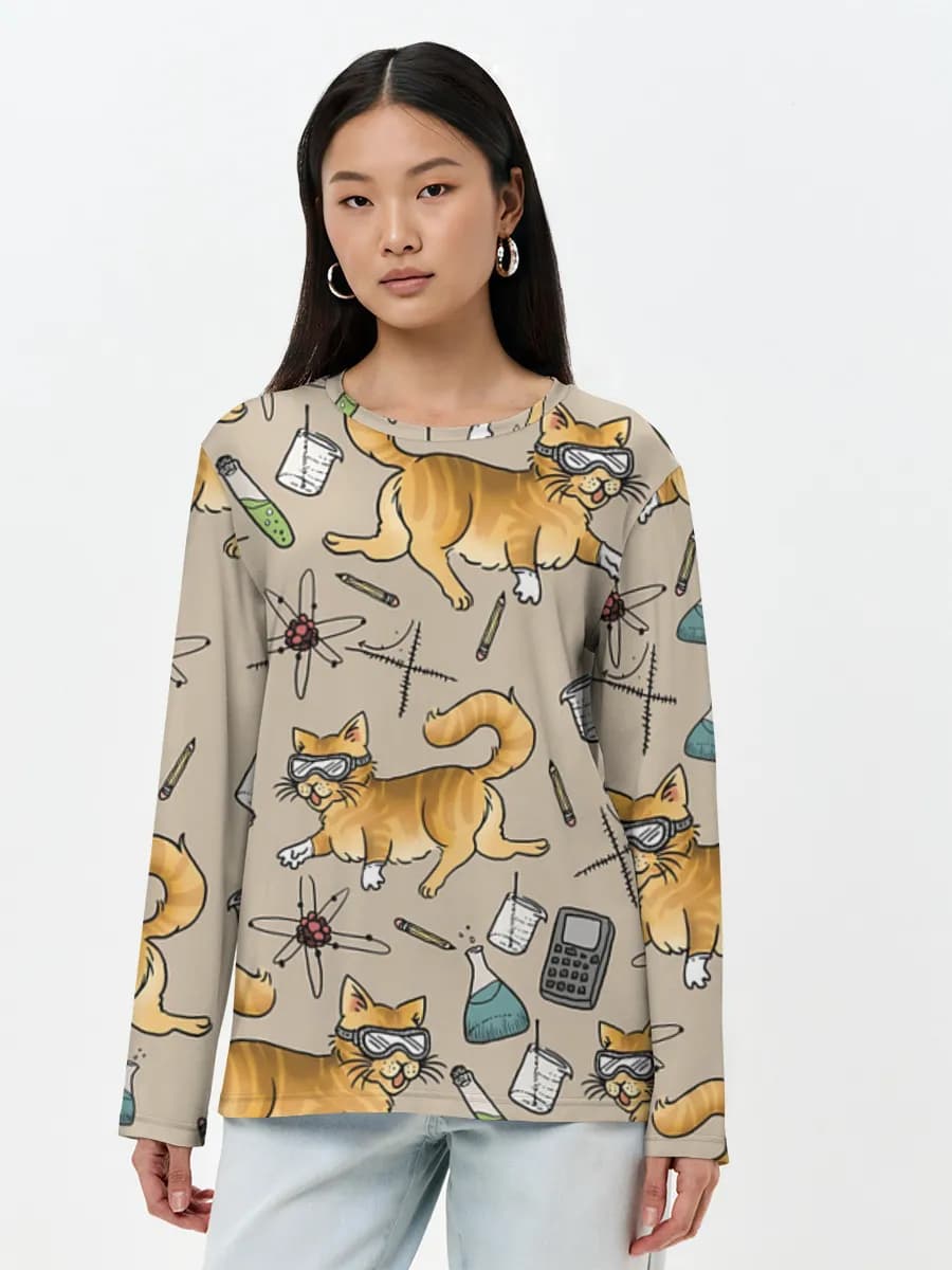 Women's long sleeve shirt. Cotton