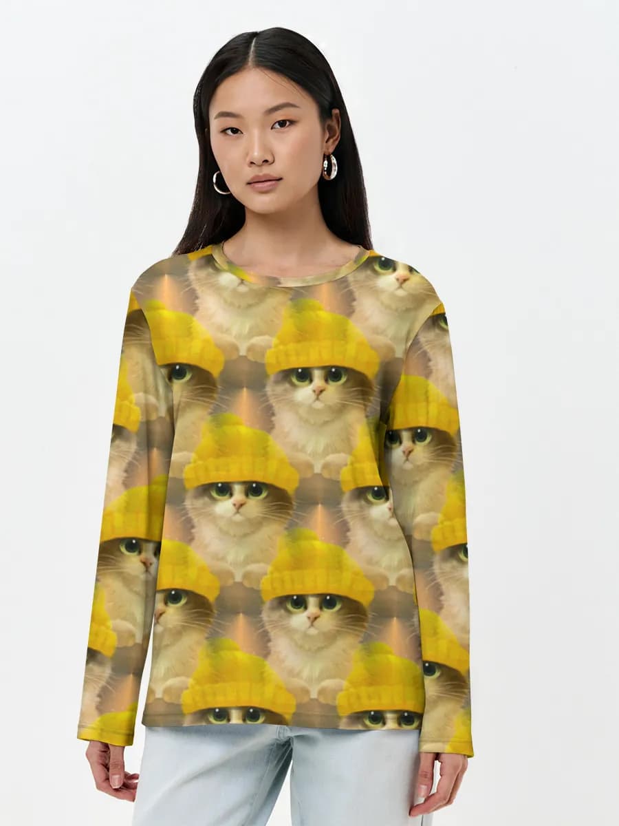 Women's long sleeve shirt. Cotton