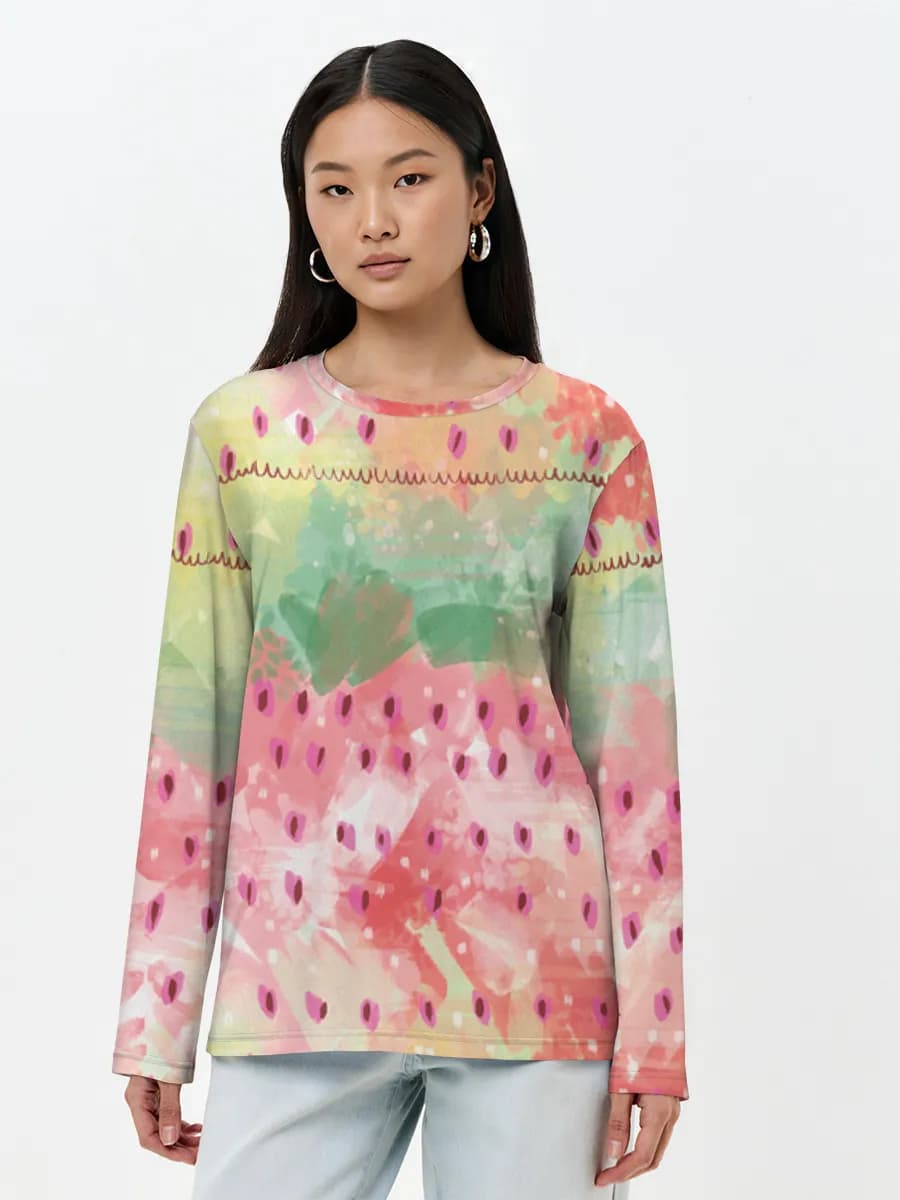 Women's long sleeve shirt. Cotton