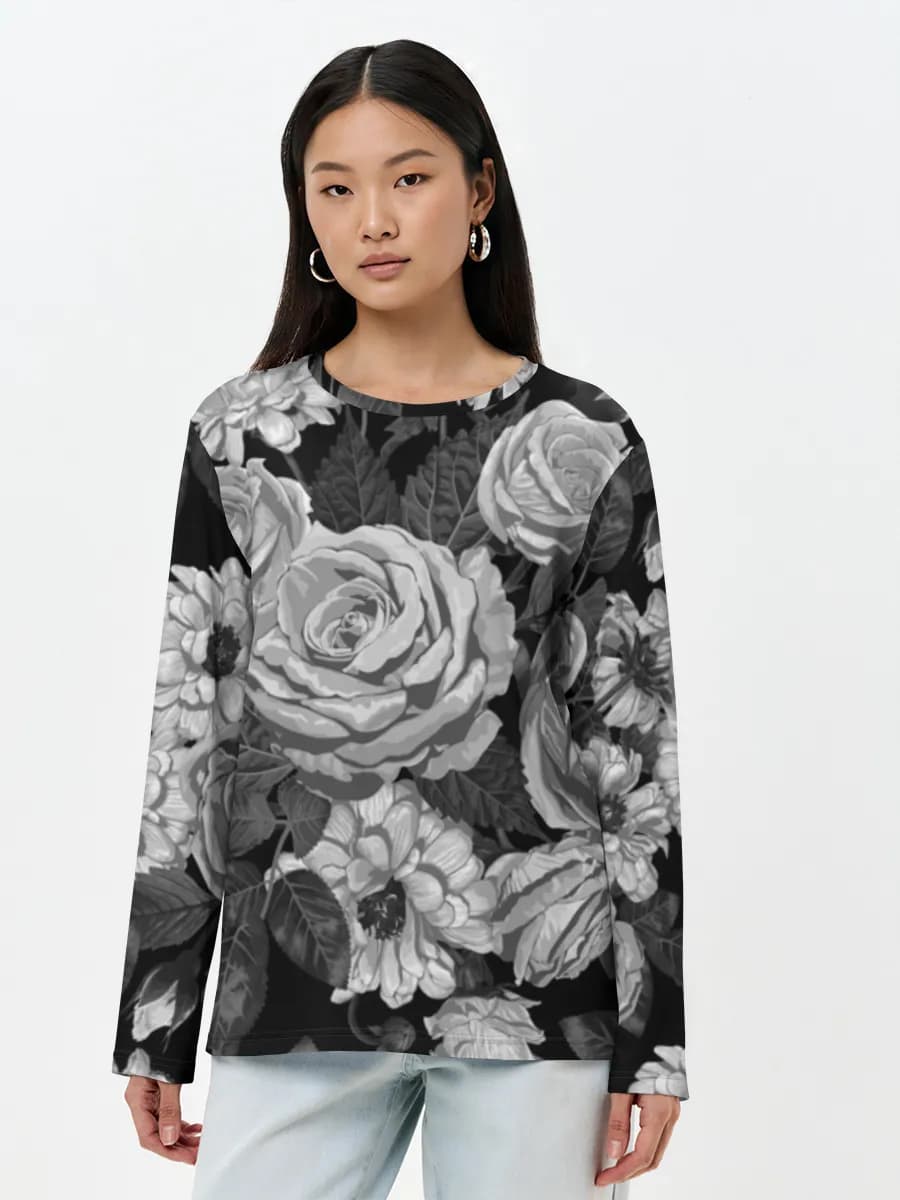 Women's long sleeve shirt. Cotton