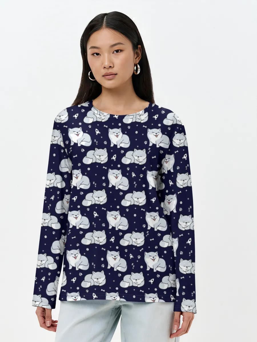 Women's long sleeve shirt. Cotton