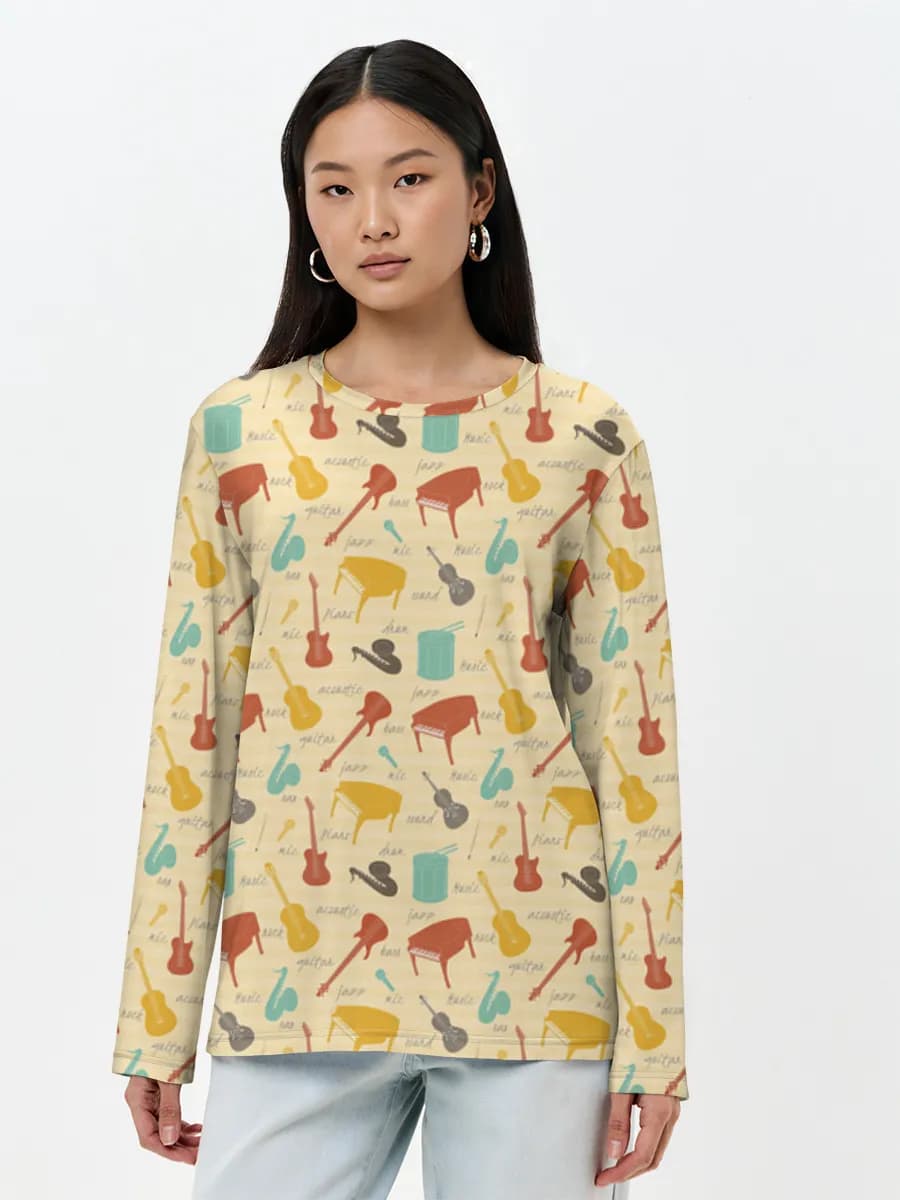 Women's long sleeve shirt. Cotton