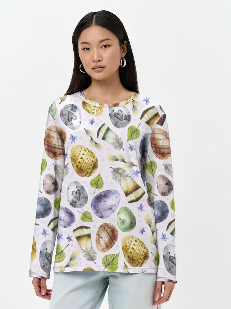 Women's long sleeve shirt. Cotton