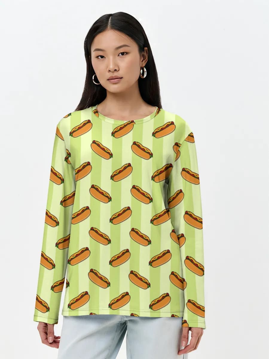 Women's long sleeve shirt. Cotton