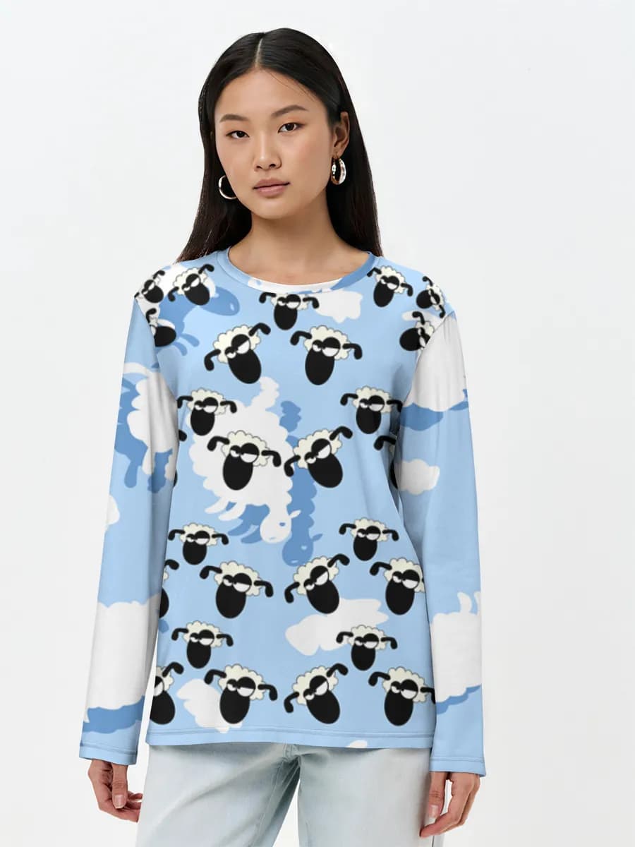 Women's long sleeve shirt. Cotton