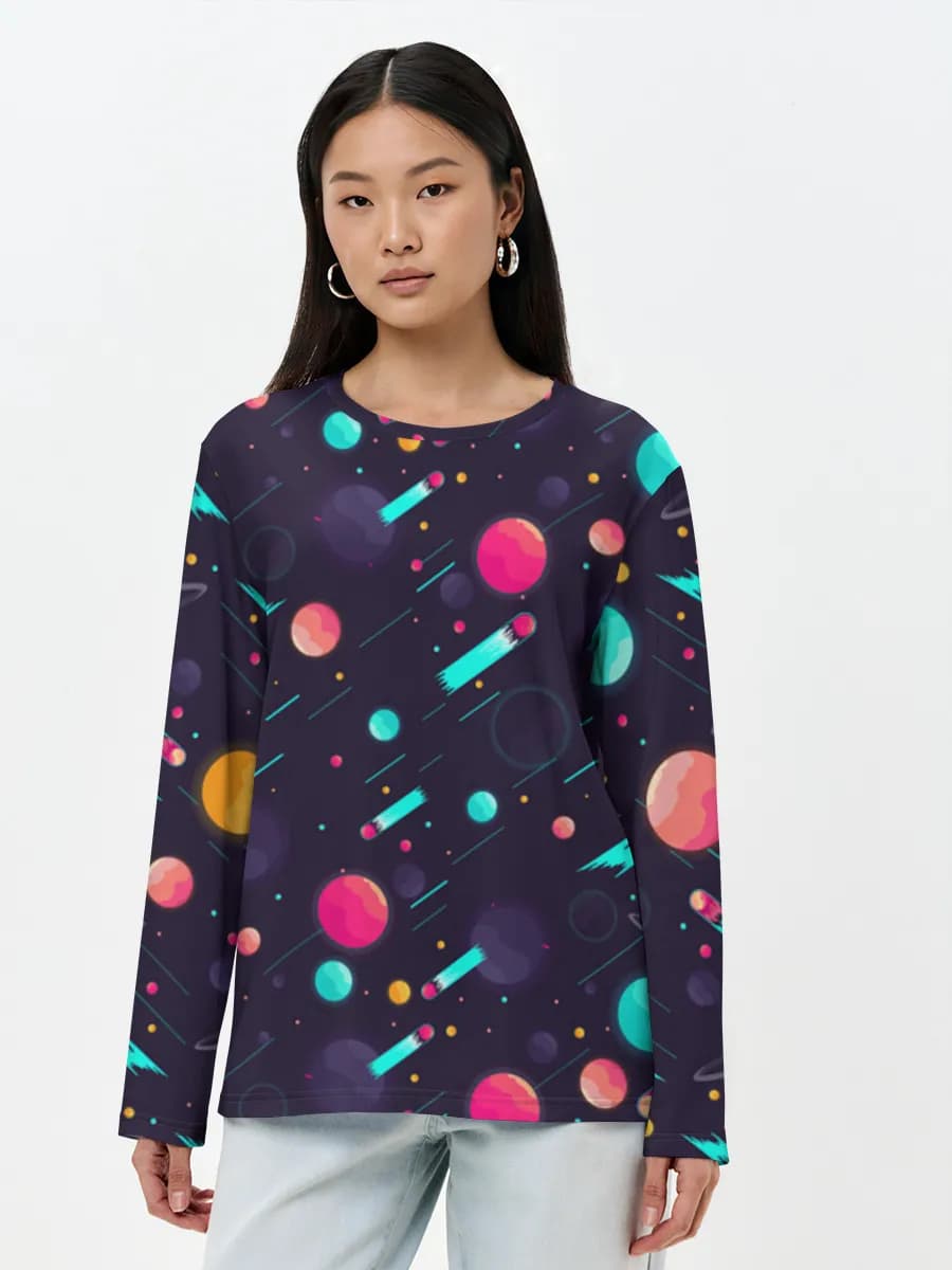 Women's long sleeve shirt. Cotton
