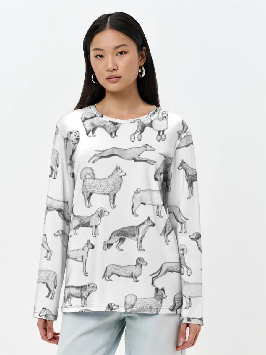 Women's long sleeve shirt. Cotton