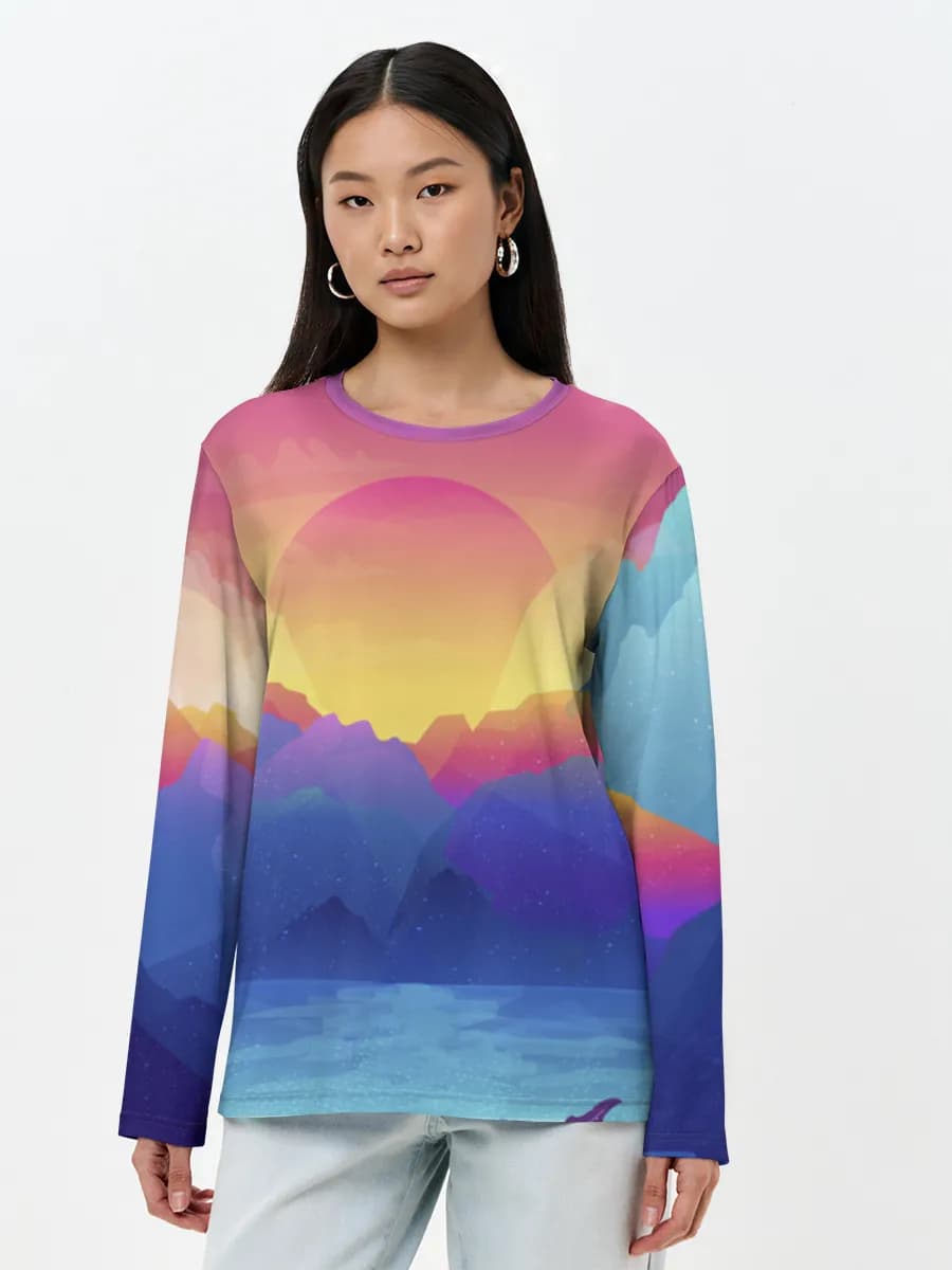 Women's long sleeve shirt. Cotton
