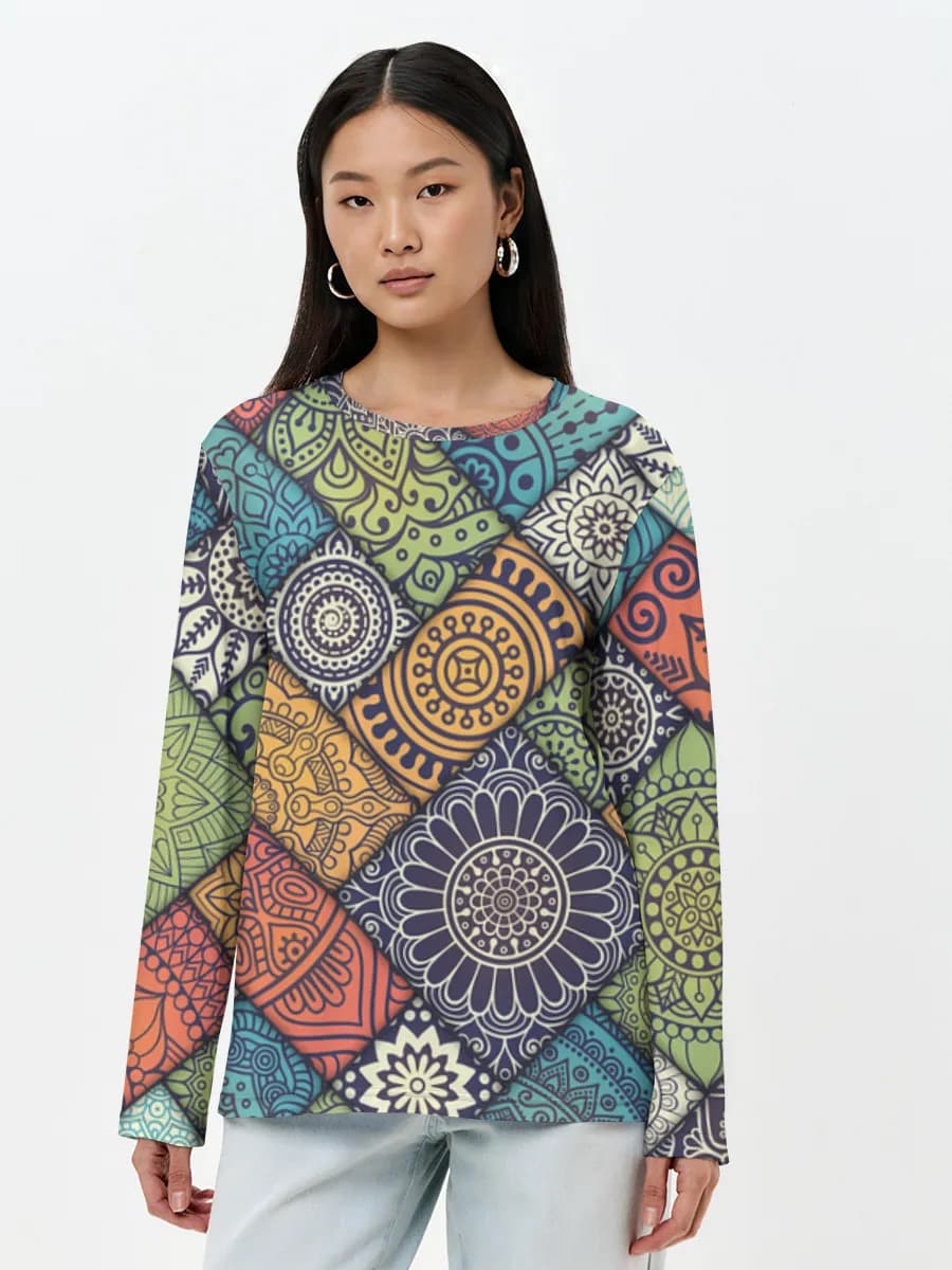 Women's long sleeve shirt. Cotton