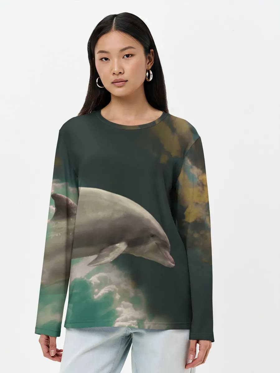 Women's long sleeve shirt. Cotton