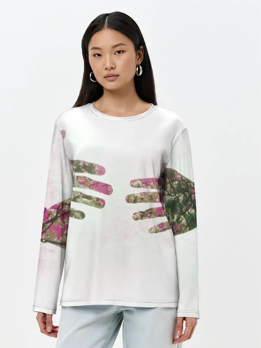 Women's long sleeve shirt. Cotton