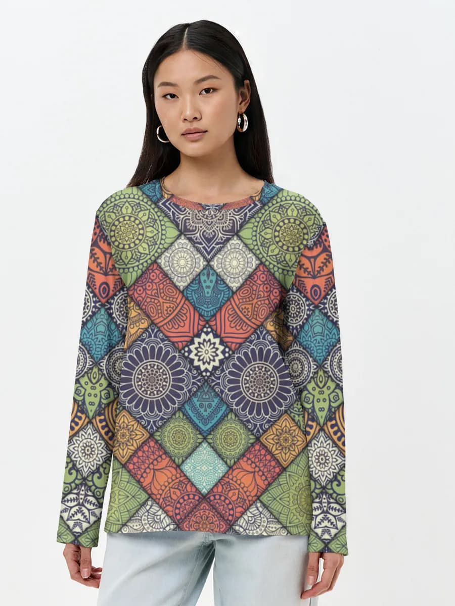 Women's long sleeve shirt. Cotton