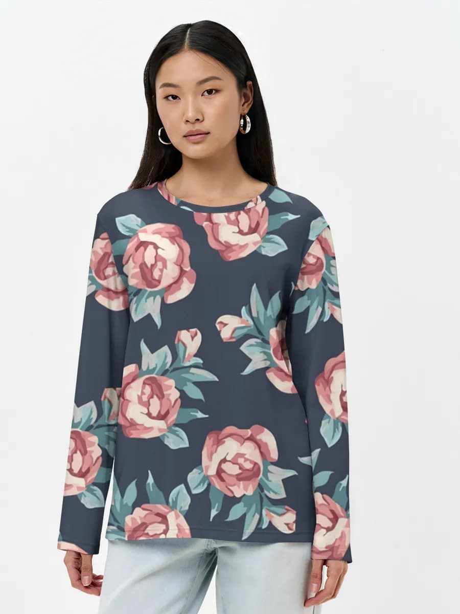 Women's long sleeve shirt. Cotton