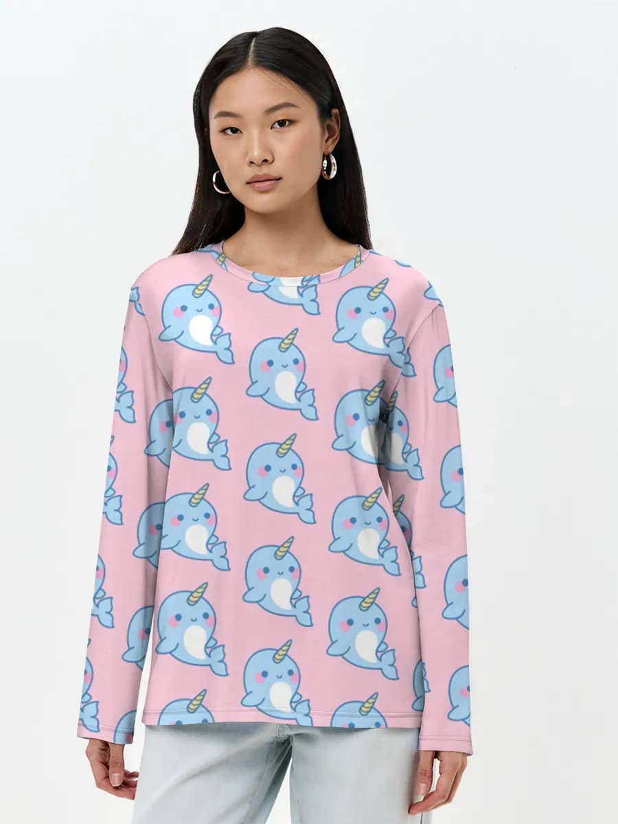 Women's long sleeve shirt. Cotton