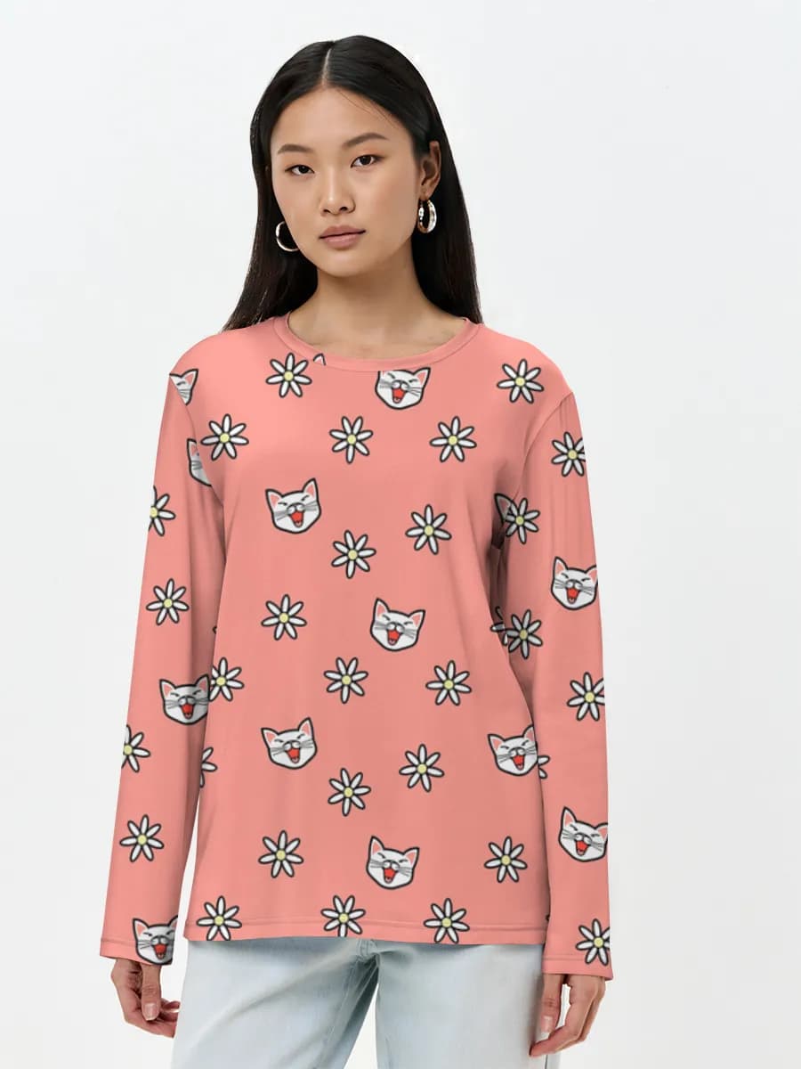 Women's long sleeve shirt. Cotton