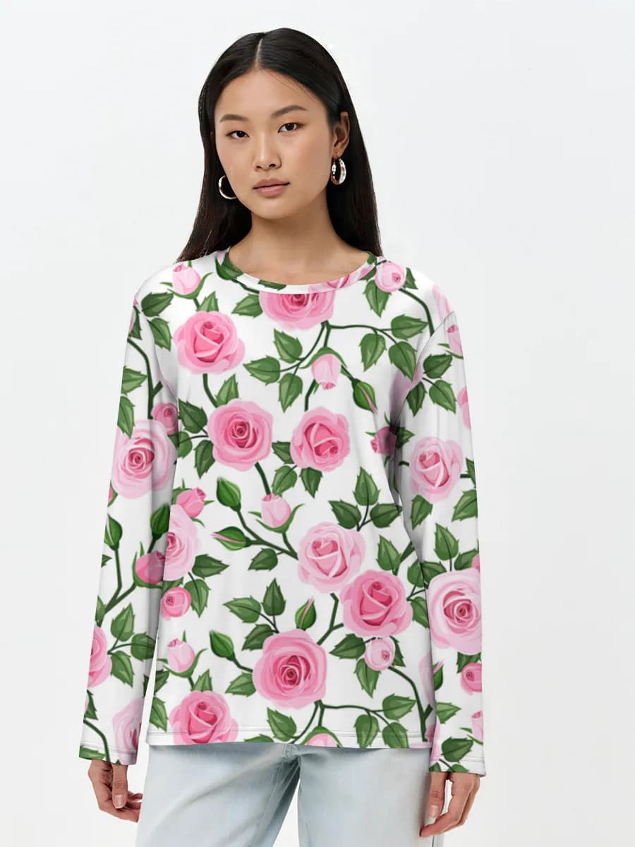 Women's long sleeve shirt. Cotton