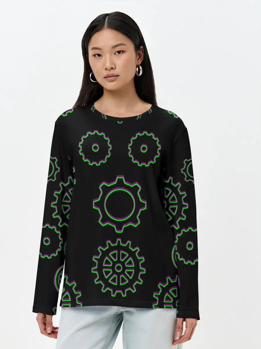 Women's long sleeve shirt. Cotton