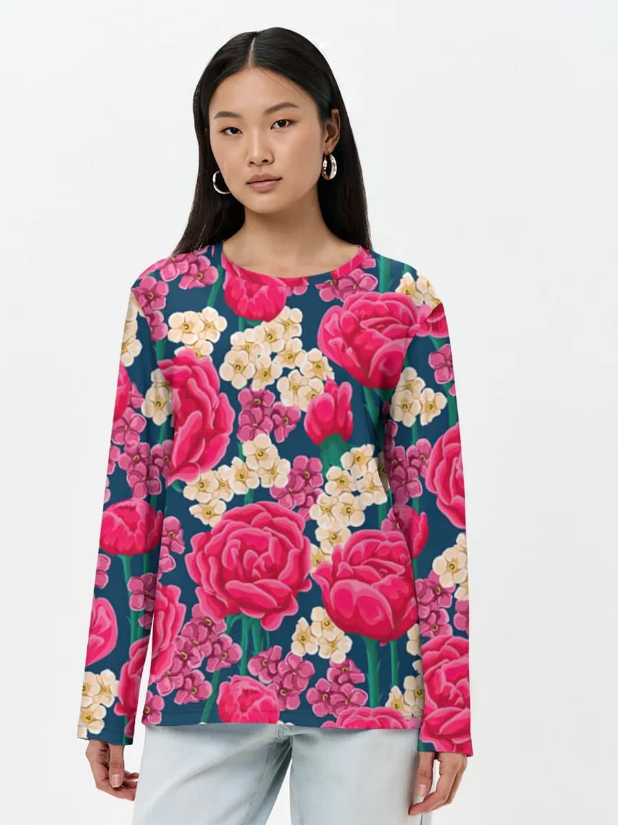 Women's long sleeve shirt. Cotton