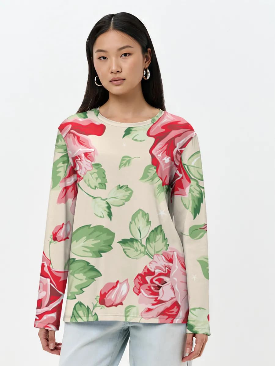 Women's long sleeve shirt. Cotton