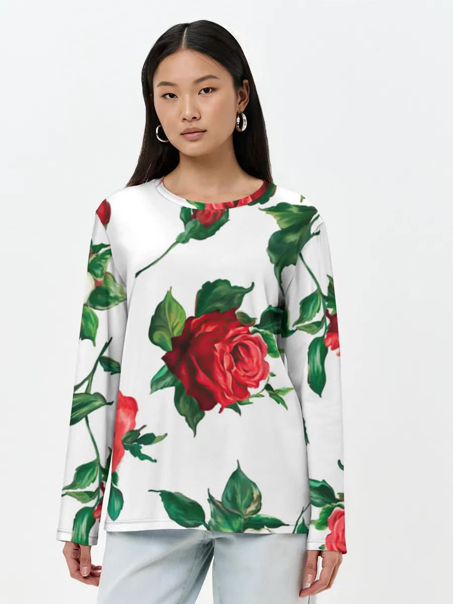Women's long sleeve shirt. Cotton