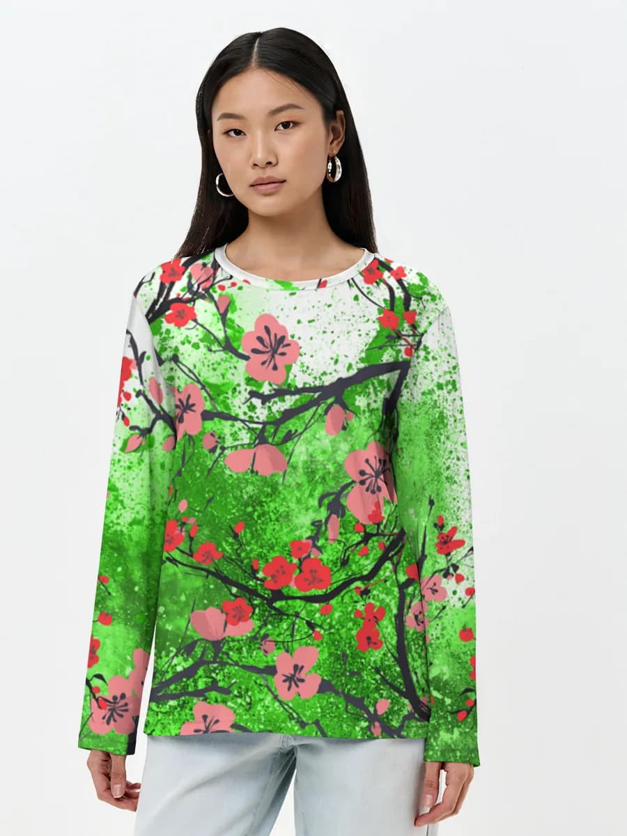 Women's long sleeve shirt. Cotton
