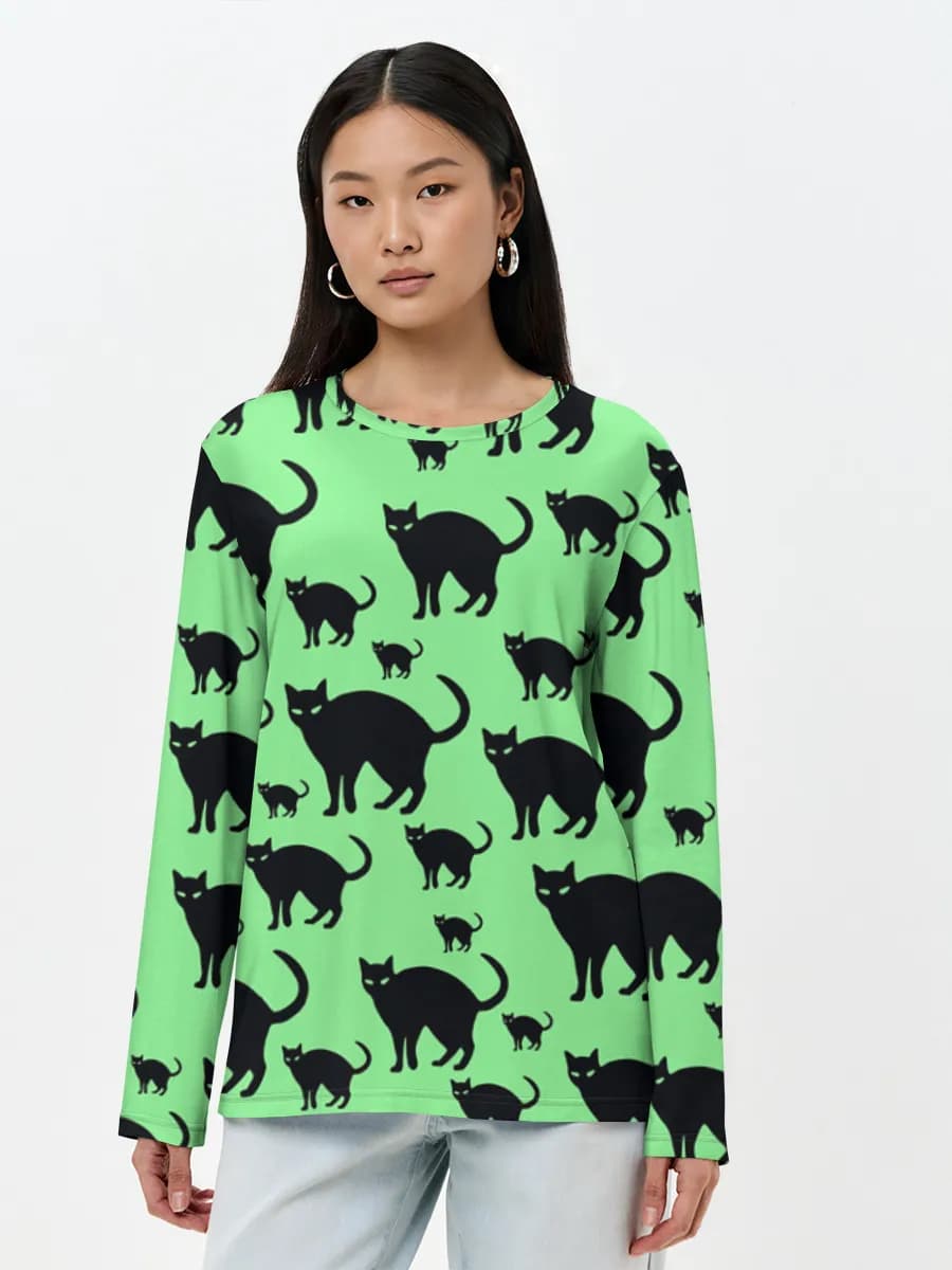Women's long sleeve shirt. Cotton