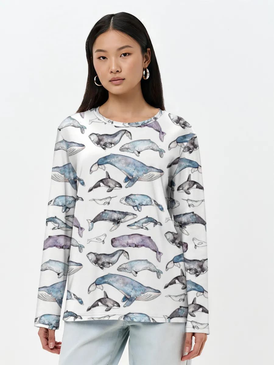 Women's long sleeve shirt. Cotton