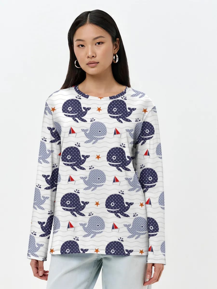 Women's long sleeve shirt. Cotton