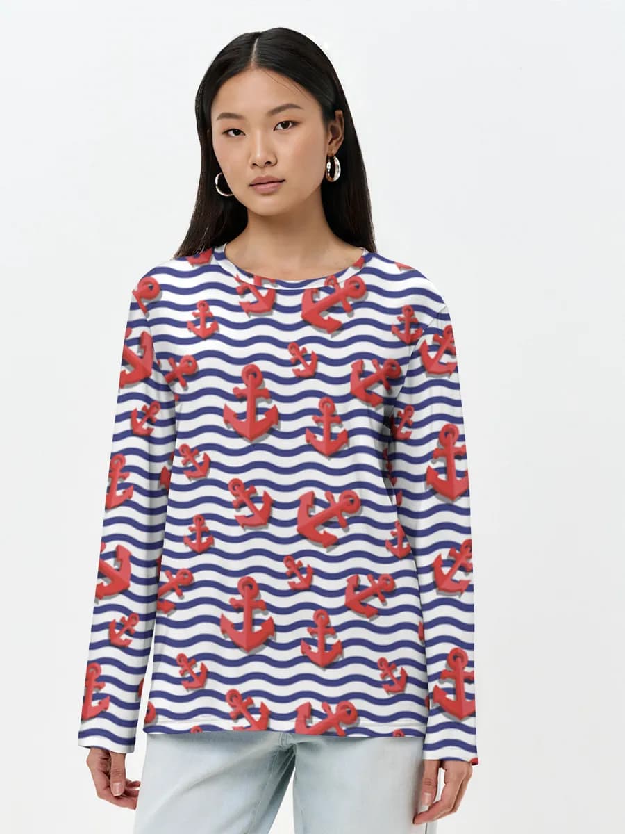 Women's long sleeve shirt. Cotton