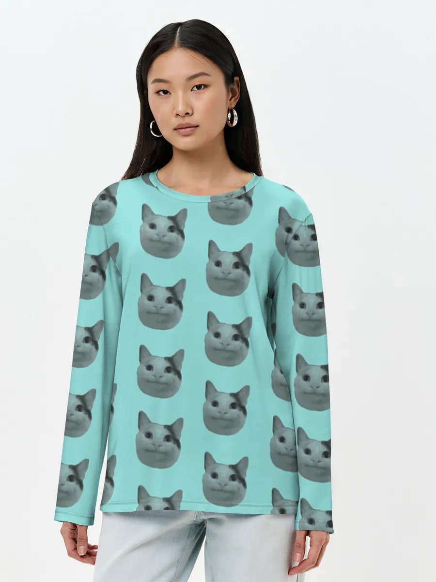 Women's long sleeve shirt. Cotton
