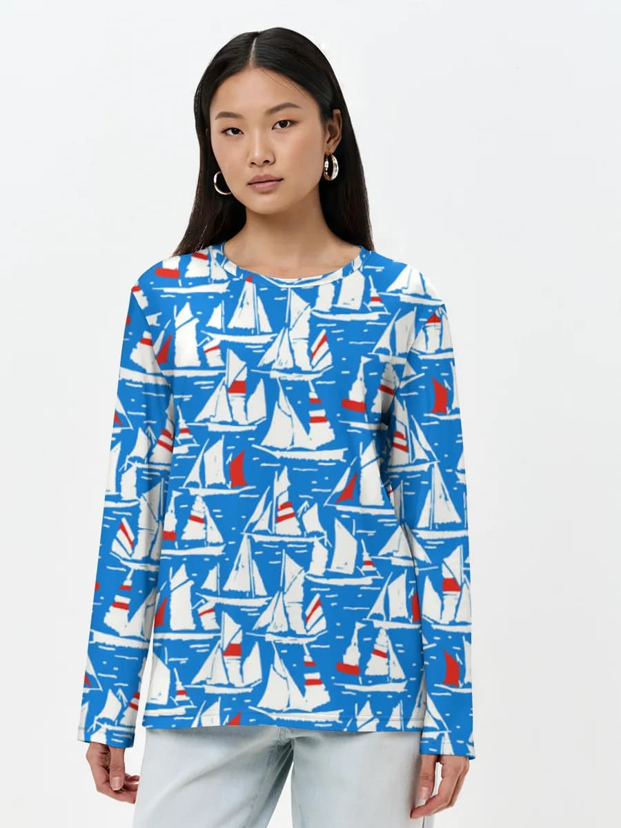Women's long sleeve shirt. Cotton