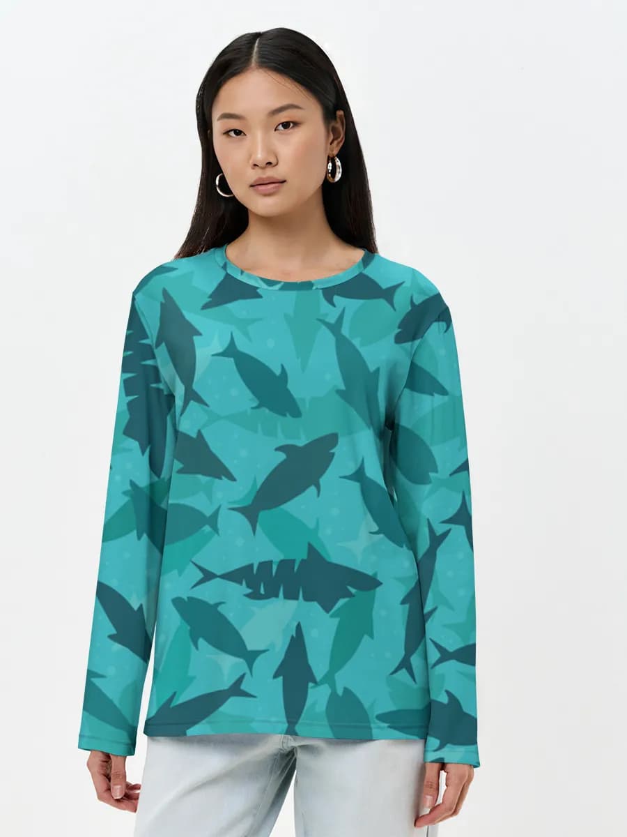 Teal Fish Silhouettes