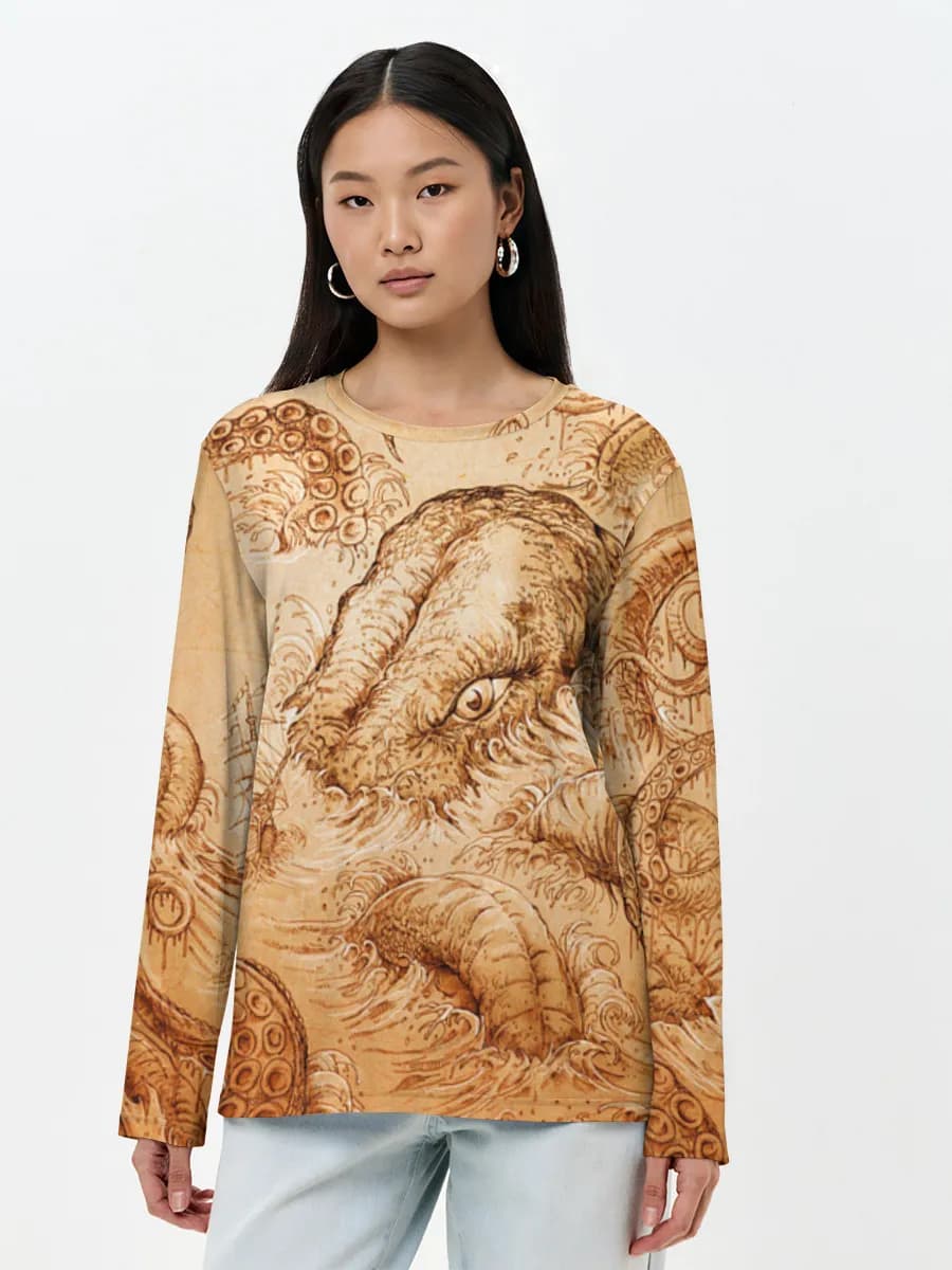 Women's long sleeve shirt. Cotton