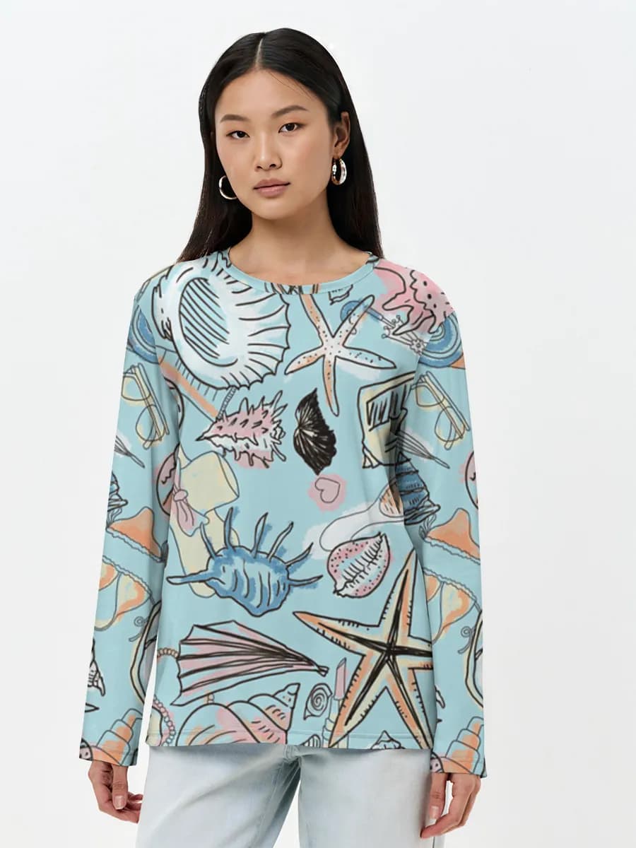 Women's long sleeve shirt. Cotton
