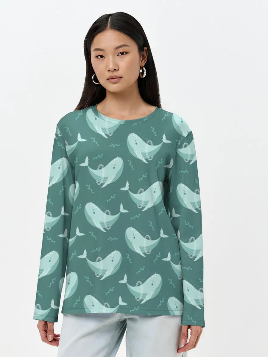 Women's long sleeve shirt. Cotton