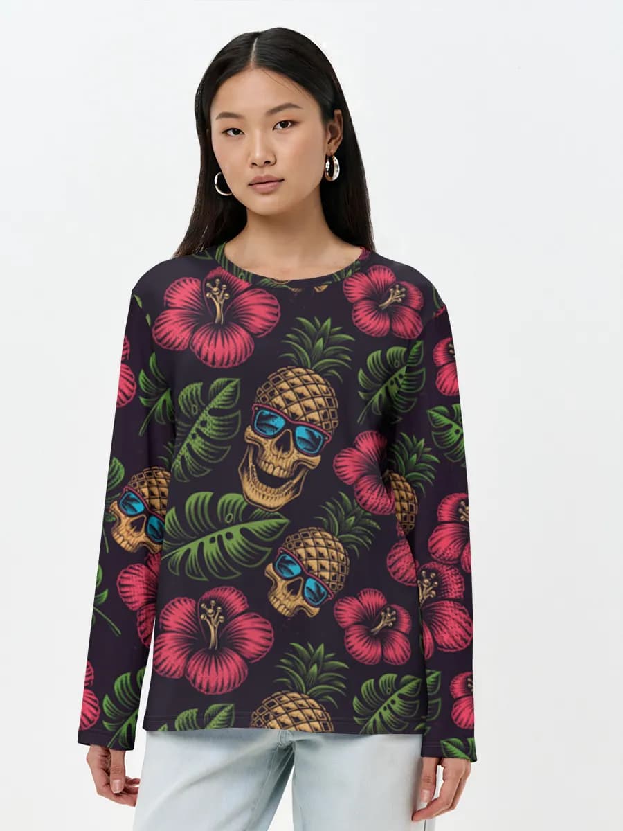 Tropical Pineapple Skull Vibes