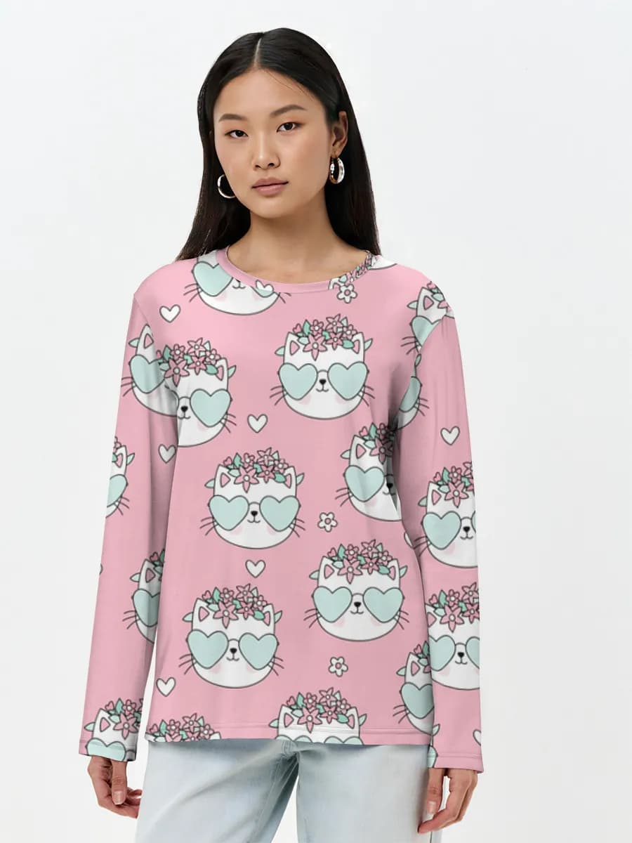 Women's long sleeve shirt. Cotton