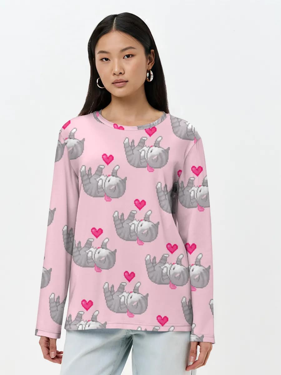 Women's long sleeve shirt. Cotton