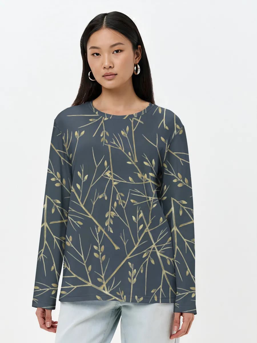 Women's long sleeve shirt. Cotton