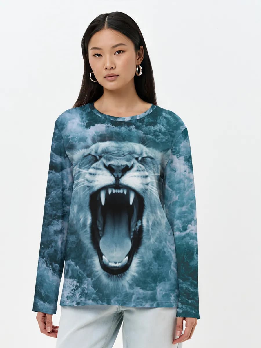 Women's long sleeve shirt. Cotton