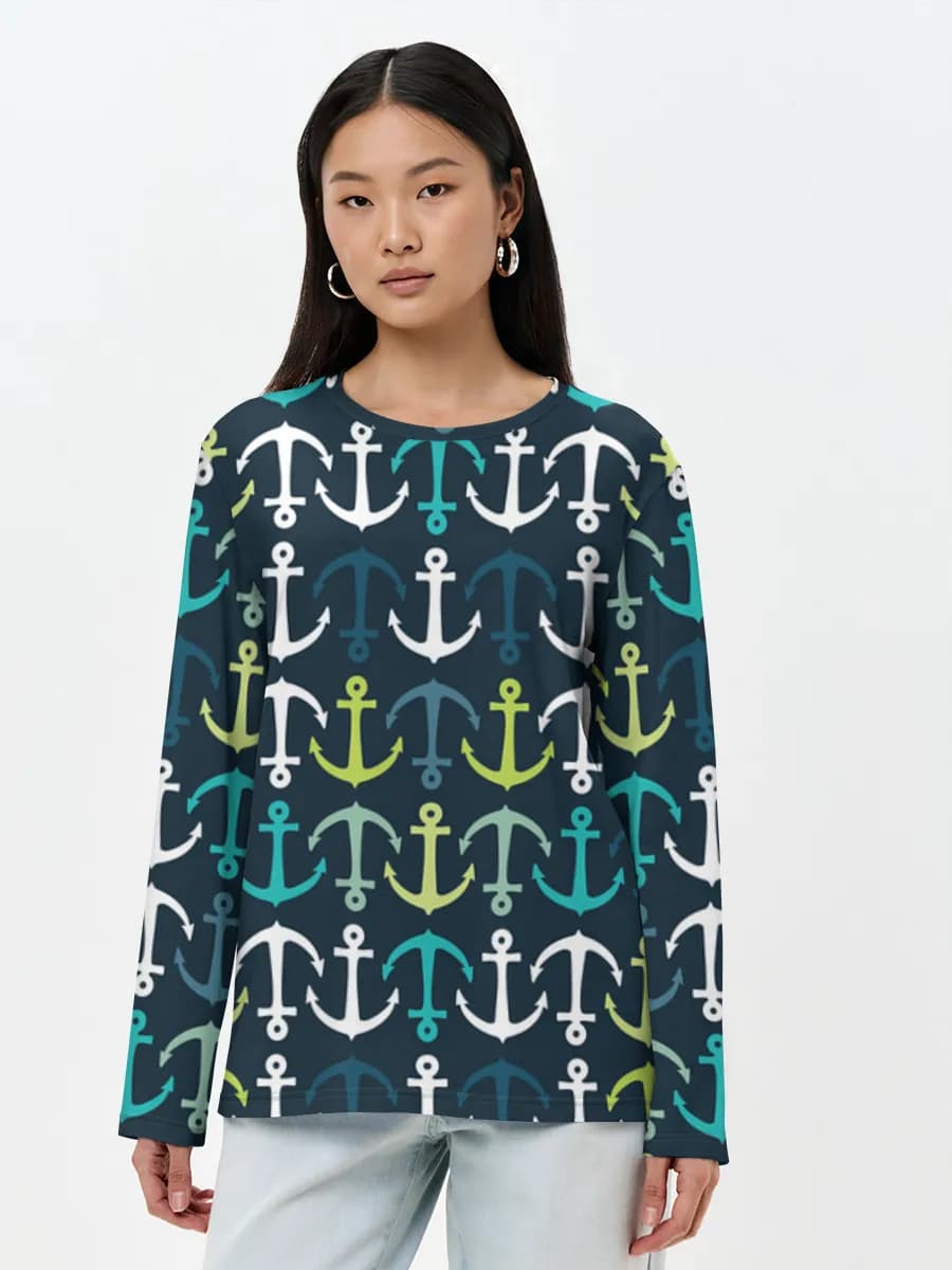 Women's long sleeve shirt. Cotton