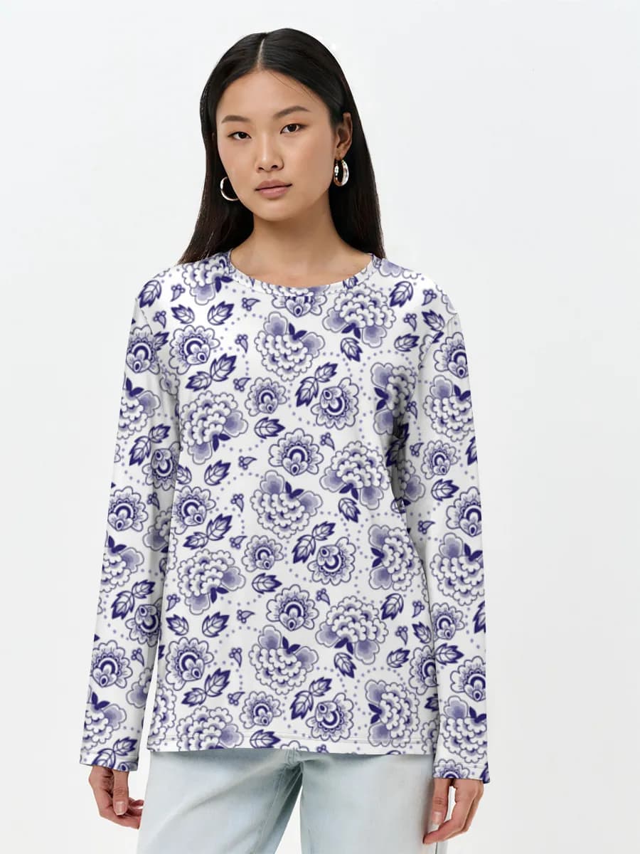 Women's long sleeve shirt. Cotton
