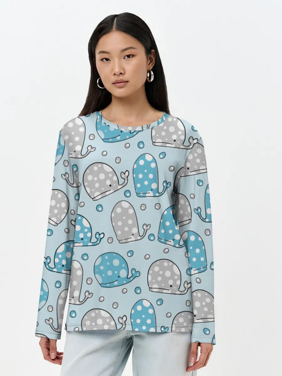 Women's long sleeve shirt. Cotton