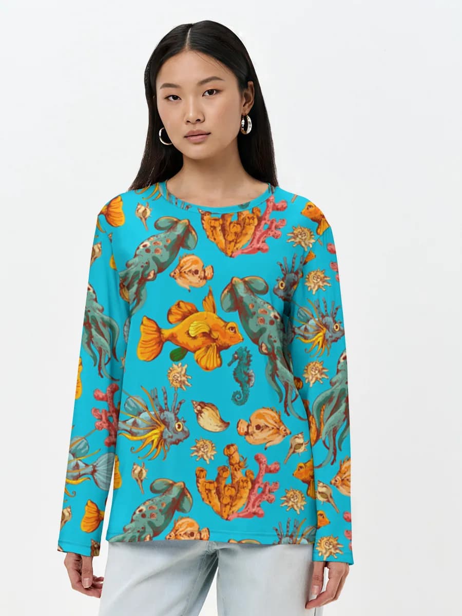 Women's long sleeve shirt. Cotton