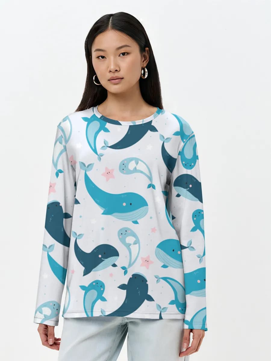 Women's long sleeve shirt. Cotton