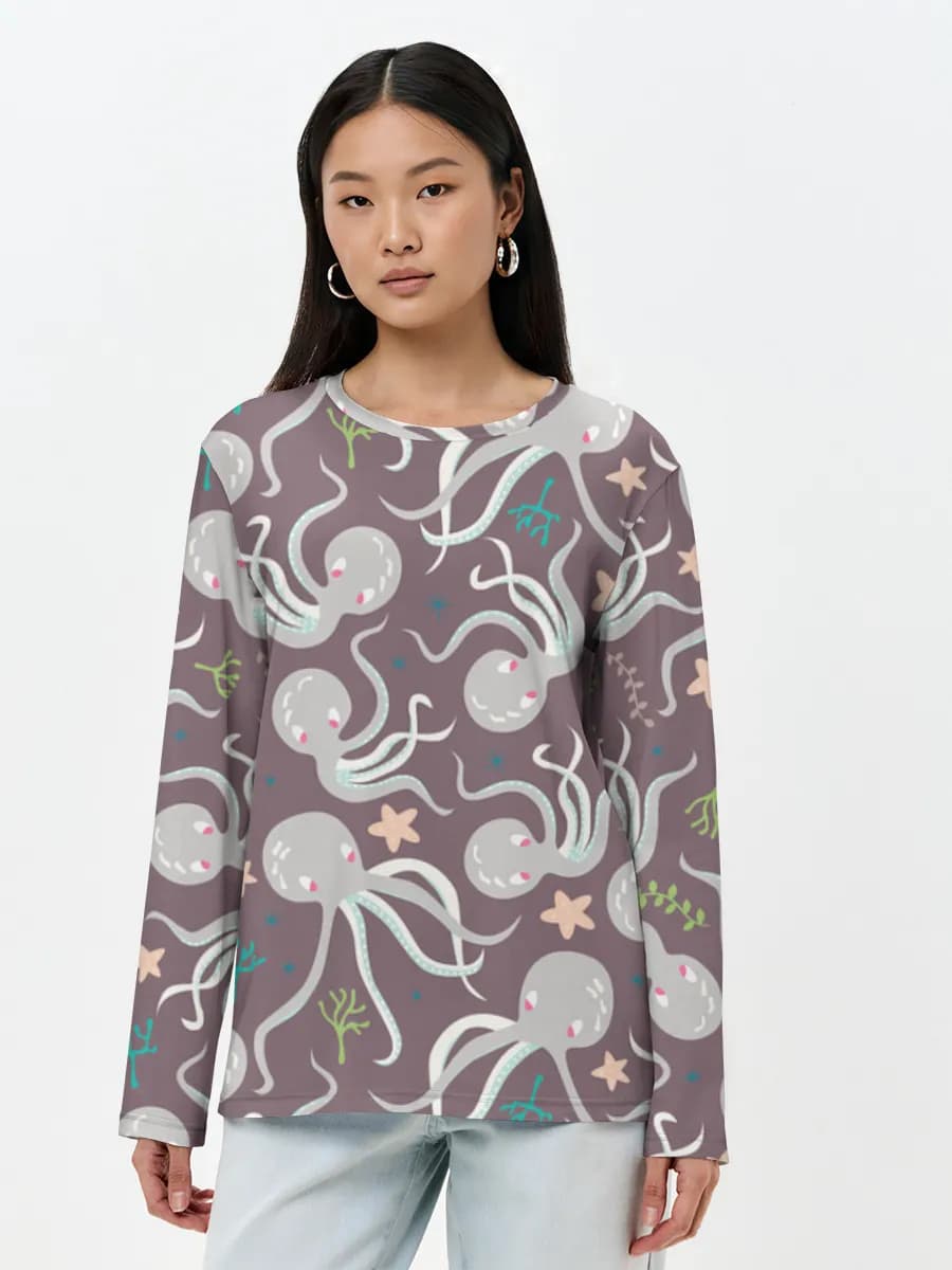 Women's long sleeve shirt. Cotton