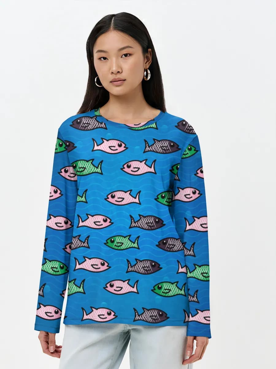 Women's long sleeve shirt. Cotton