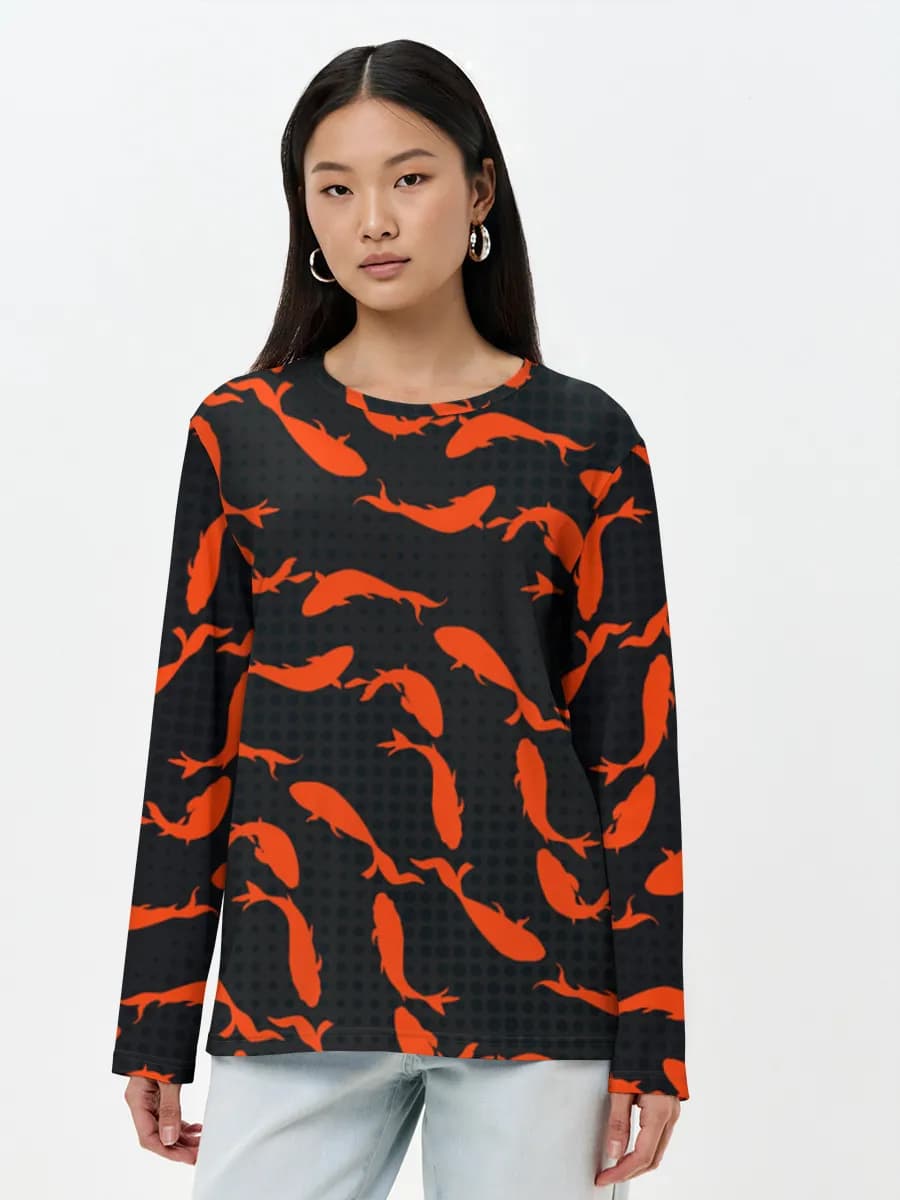 Orange Koi Fish Silhouettes