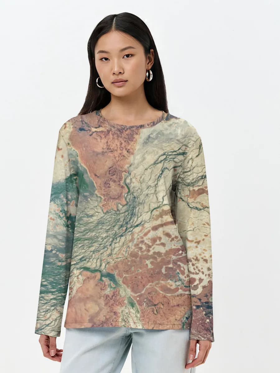 Women's long sleeve shirt. Cotton